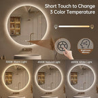LOVESPEJO 30 Inch Round Backlit Bathroom Mirror - Image 5