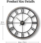 Cuspin Large Wall Clock for Living Room Decor, 30 Inch Round Farmhouse Wall - Image 7
