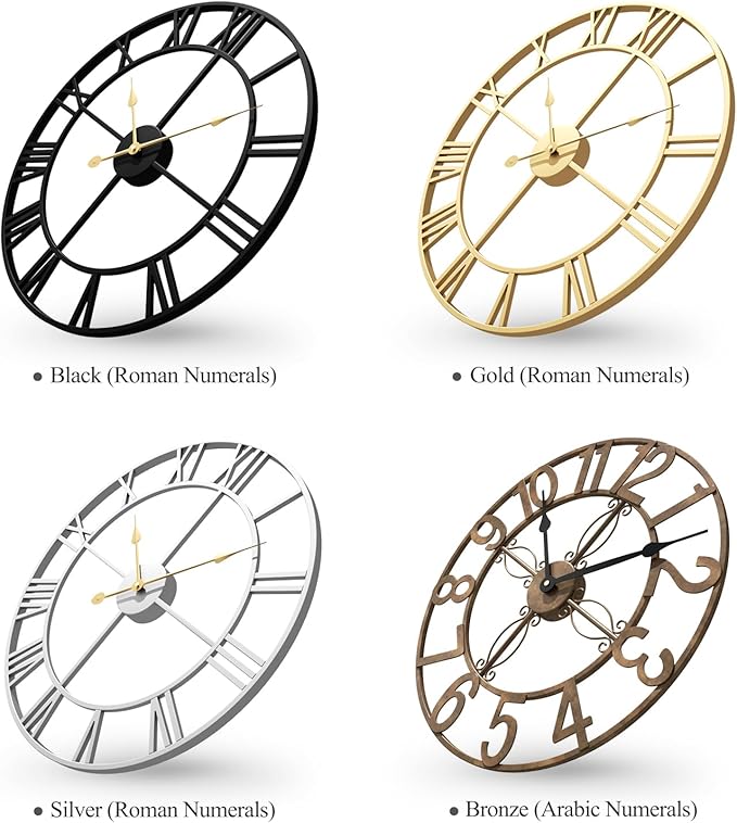 Cuspin 36 Inch Wall Clock, Large Wall Clock Decorative - Image 6