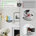 Battery Operated Wall Sconce Set of Two, Dimmable Modern LED Rechargeable Wall - Image 5