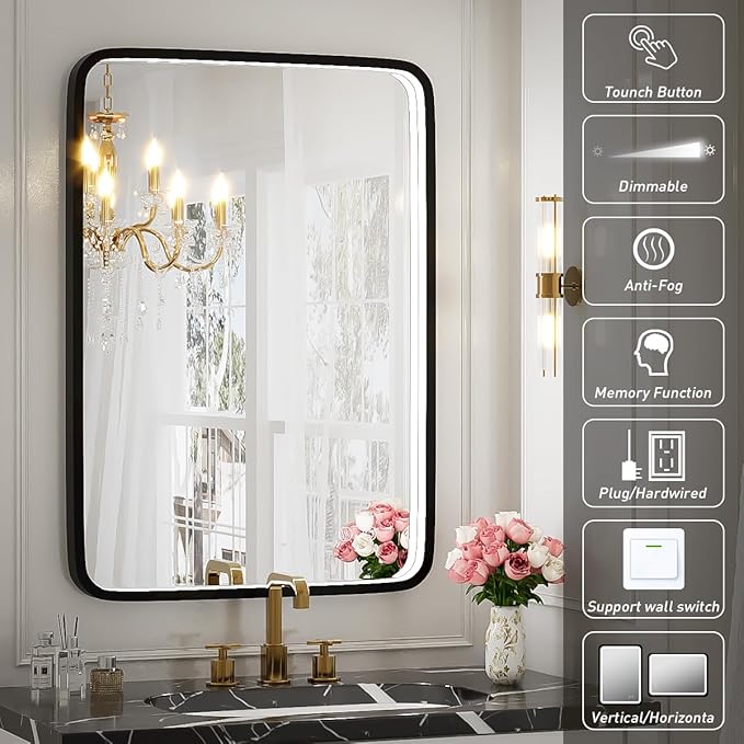 20x28 Inch LED Bathroom Mirror - Image 3