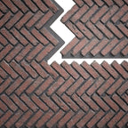 EverStone Herringbone Faux Brick Panel, 46 1/2"W x 25 1/4"H x 1"D, Cinder Color - Image 9