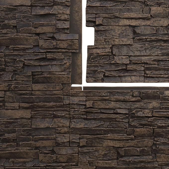 EverStone Canyon Ridge Faux Stone Panel, 45 3/4"W x 24 1/2"H x 1 1/4"D - Image 9