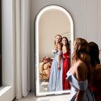 FENNIO Full Length Mirror with Lights, Free Standing Lighted Floor Mirror - Image 3