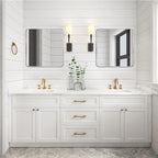 Wall Mount Mirror for Bathroom, Brush Silver Metal Framed Rounded Corner Square - Image 3