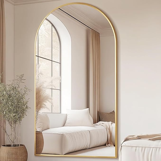 Dewfig Arched Full Length Mirror, Oversized Full Body Mirrors - Image 3