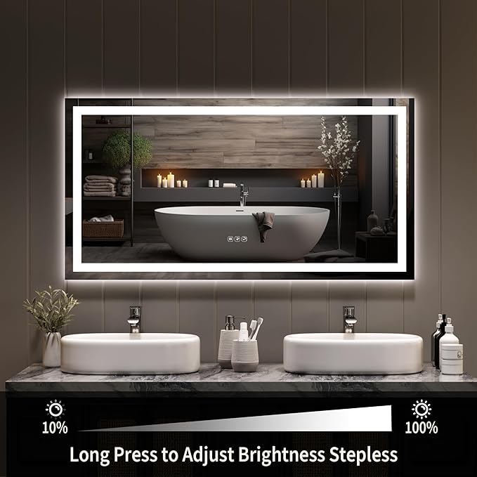 GarveeHome 50x26 LED Bathroom Mirror - Image 5