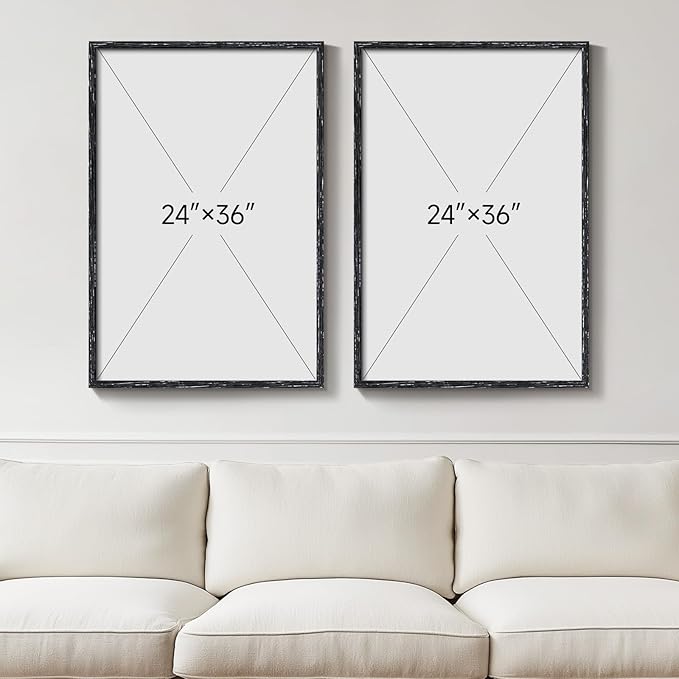 Large Framed Vintage Botanical Wall Art Set of 2, Rustic Retro Dark Floral - Image 5