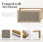Large Framed Abstract Wall Art for Living Room, Neutral Wabi Sabi Black Brown - Image 5