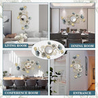 Metal Wall Mirrors Decor, Large Ginkgo Leaf Wall-Mounted Mirrors, Big Wall - Image 6