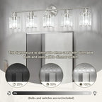 Crystal Bathroom Light Fixtures, Bathroom Lighting Fixtures Over Mirror - Image 8