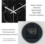 Oversized Decorative Clocks Battery Operated 24 Inch Marble Black Wall Clock - Image 7
