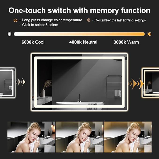 AMOISE LED Bathroom Vanity Mirror - Image 4