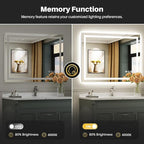 Briivue 40x36 Inch LED Bathroom Mirror - Image 5