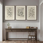 Large Framed Vintage Botanical Wall Art - Image 8