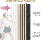 Wood Slat Wall Panels 4 Pack 94.5" x 7.9", Acoustic Wooden Panel - Image 3