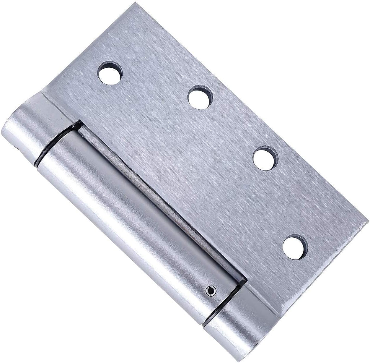 2 Pack - 4.5"x4" Brushed Satin Chrome Finish Self Closing Reversible Door Hinge - Heavy Duty Commercial Spring Door Hinge - UL Listed with Complete Installation Hardware