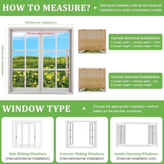 Bamboo Blinds 54x48 inch Bamboo Roman Shades - Image 6