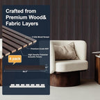 NeatiEase Wood Panels for Wall, 4-Piece 94.5" x 11" Soundproof Wood Slat Wall - Image 2