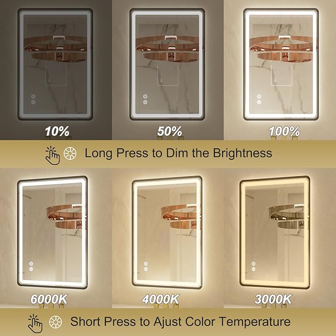 20"x 28" LED Bathroom Mirror - Image 2