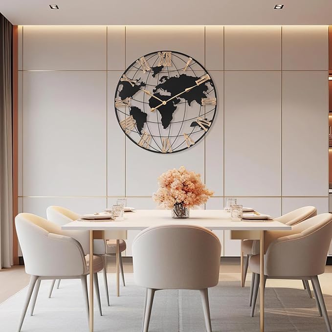 36 Inch Extra Giant Oversized Black Metal Wall Clock, Large Modern Decorative - Image 5
