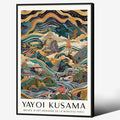 Yayoi Kusama Black Framed Wall Art Vintage Japanese Poster 24X36 in Abstract by Heltrappe