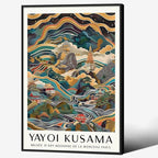 Yayoi Kusama Black Framed Wall Art Vintage Japanese Poster 24X36 in Abstract by Heltrappe