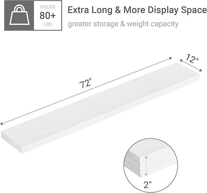 Vivelove 12 in Deep Floating Shelves - Image 3