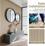WPC Slat Wall Panels 8 Pack 96" x 8.2", Waterproof Fluted Wall Paneling - Image 4