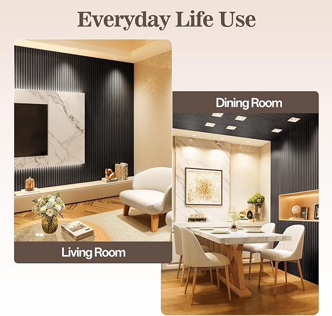 4 Pack Wood Panels for Wall, 94.4" x 12.8" Acoustic Wood Slat Wall Panel for - Image 3