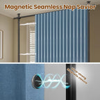 100% Blackout Room Divider Curtains Sets Blue 2 Panels W100 x L84in No Drill - Image 6