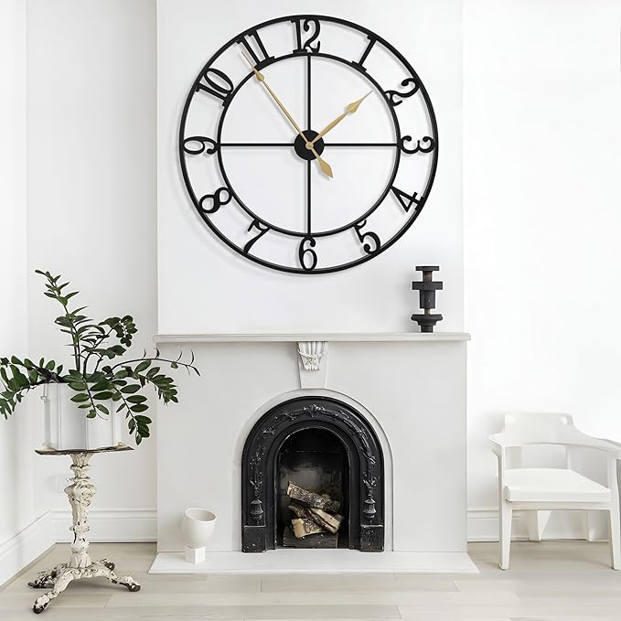 LEIKE 40 Inch Extra Large Wall Clock, Decorative Oversized Arabic Numerals - Image 4