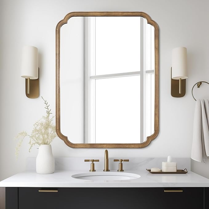 WallBeyond 30" x 40" Rounded Corner Arch Wall Mirror by WallBeyond
