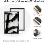 Framed Black and White Abstract Wall Art Set of 2 - Image 6