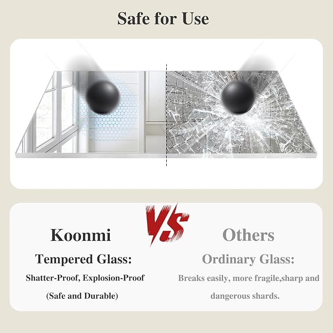 Koonmi Silver Rectangle Wall Mirror, 30x55 Inch Bathroom Mirror, Aluminum Frame - Image 5