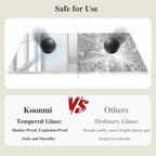 Koonmi Silver Rectangle Wall Mirror, 30x55 Inch Bathroom Mirror, Aluminum Frame - Image 5