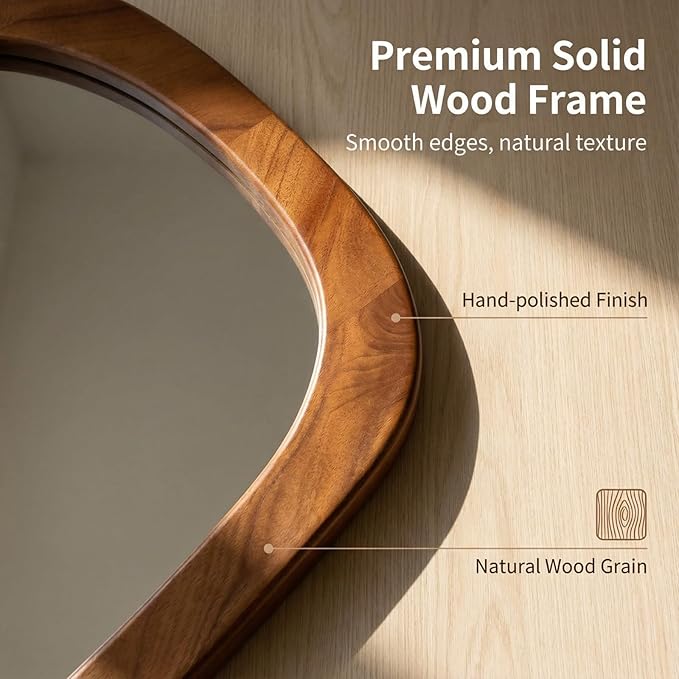 BOMINICA Full Length Irregular Wall Mirror, Decorative Floor Mirror - Image 3