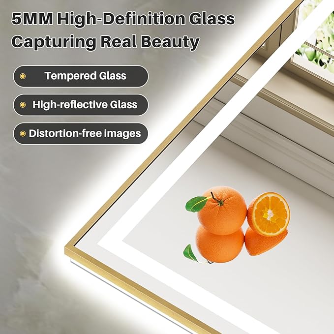 44x30 Inch LED Bathroom Mirror - Image 7