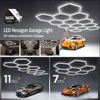 14-Hexagon LED Garage Light, 600W 60, 800LM Honeycomb Ceiling Light - Image 3