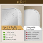 TETOTE White Framed Mirror for Bathroom 60 x 36 Metal Frame Wall Mounted - Image 2