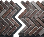 EverStone Herringbone Faux Brick Panel, 46 1/2"W x 25 1/4"H x 1"D, Moon Rock - Image 8