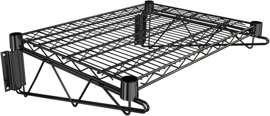 18" x 24" Black Epoxy Wire Wall Mount Shelf
