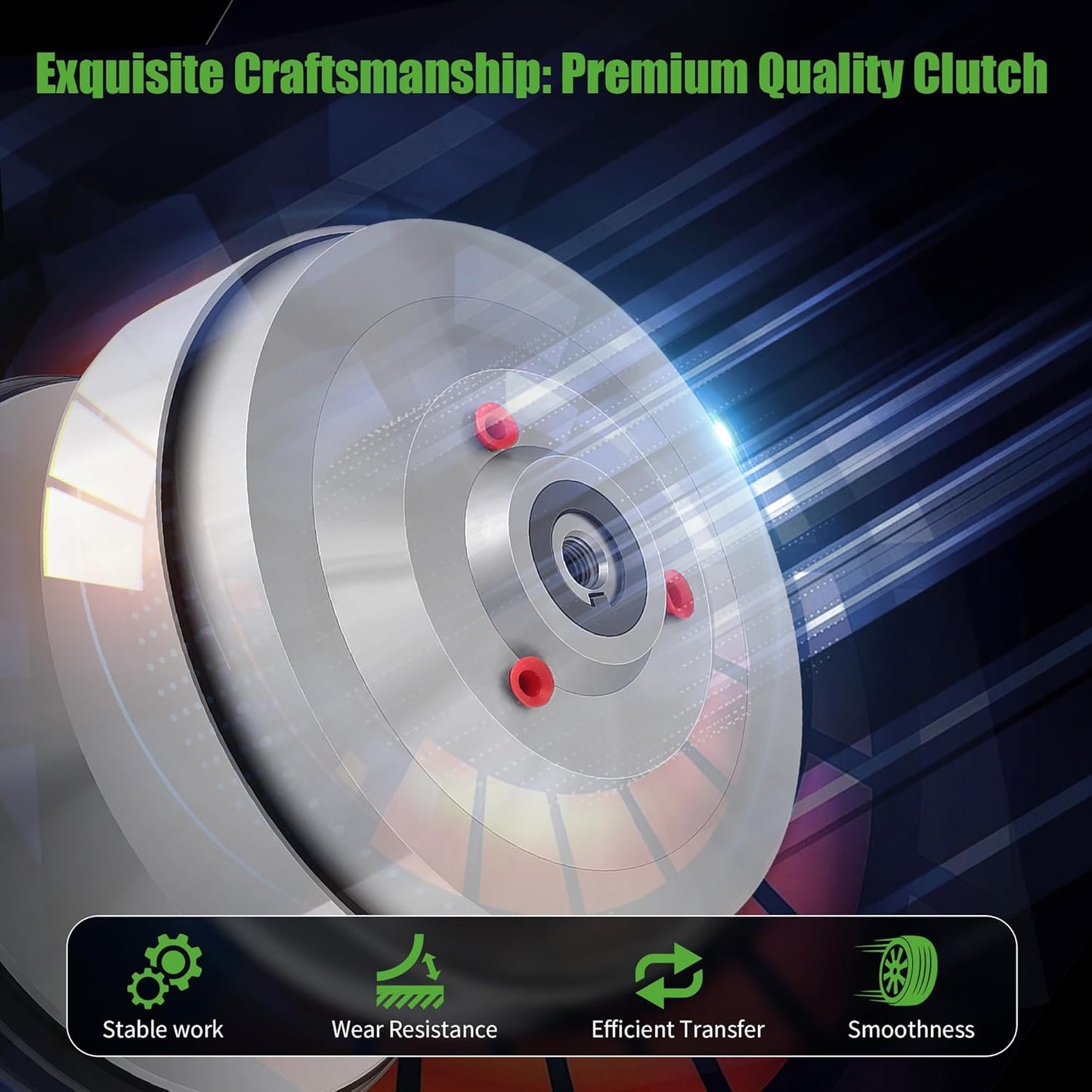 10L0L Golf Cart Drive Clutch for Club Car DS (1997-2015) & Precedent (2004-2015) | Compatible with FE290 & FE350 Engines | Direct Replacement OEM 1018339-02 & 1018329-02