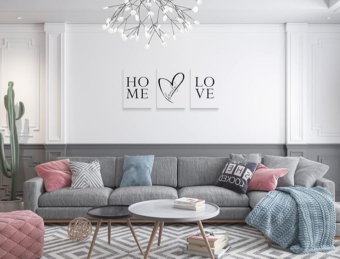 GUBIYU Home Love Wall Decor Set of 3 Prints - Image 3
