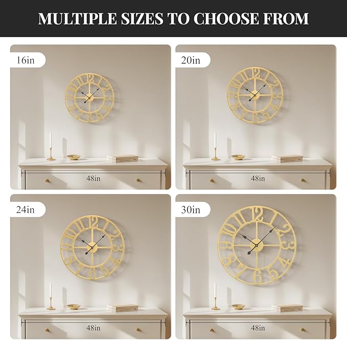 Cuspin Extra Large Wall Clock for Living Room Decor, 36 Inch Wall Clock - Image 8