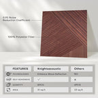 8Pack Acoustic Wall Panels, Wood-Pattern Art Sound Proof Foam Panels - Image 5