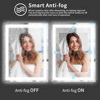 Koonmi 40"x30" LED Mirror for Bathroom, 90CRI Anti-Fog Vanity Mirror - Image 3