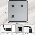 36 Inch Brushed Nickel Bathroom Mirrors - Image 4
