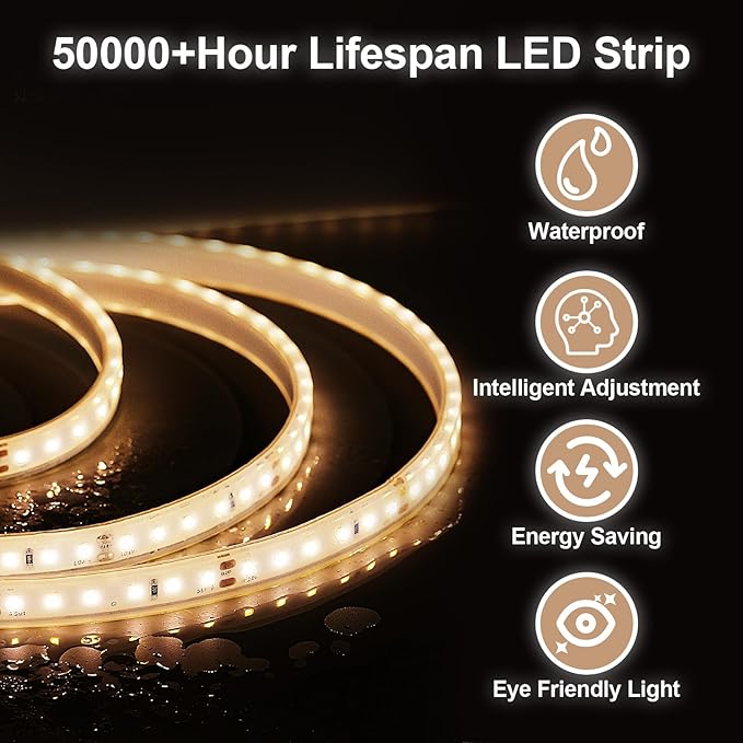 BEAUTYPEAK 30x30 LED Round Bathroom Mirror - Image 2