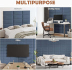 IFNOW Wall Mounted Upholstered Headboard King, 3D Peel and Stick Soundproof - Image 7